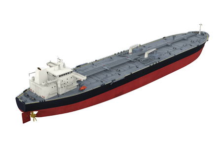 Oil Tanker Ship Isolatedの写真素材