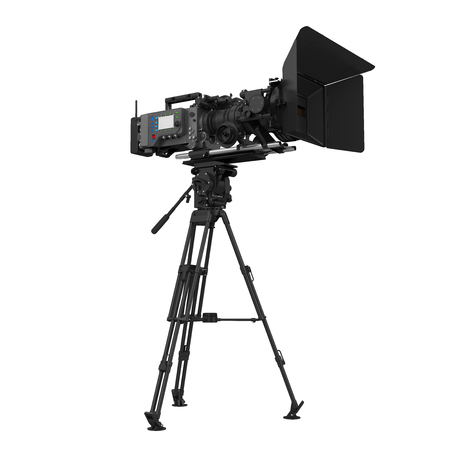 Video Camera on the Tripod Isolatedの写真素材