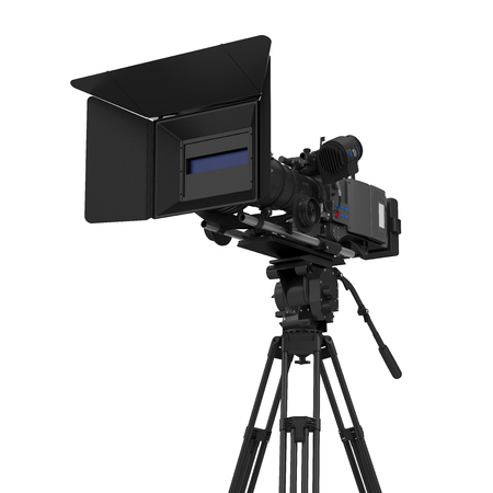Video Camera on the Tripod Isolatedの写真素材