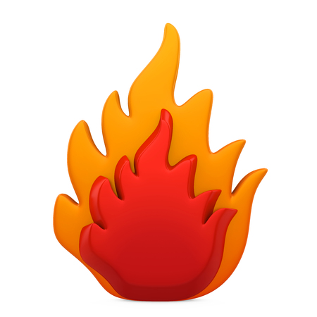 Fire Flame Icon Isolatedの写真素材