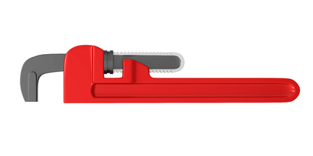 Pipe Wrench Isolatedの写真素材