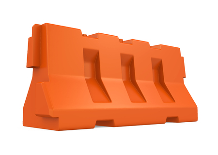 Plastic Jersey Barrier Isolatedの写真素材
