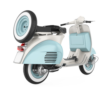 Vintage Scooter Motorcycle Isolatedの写真素材