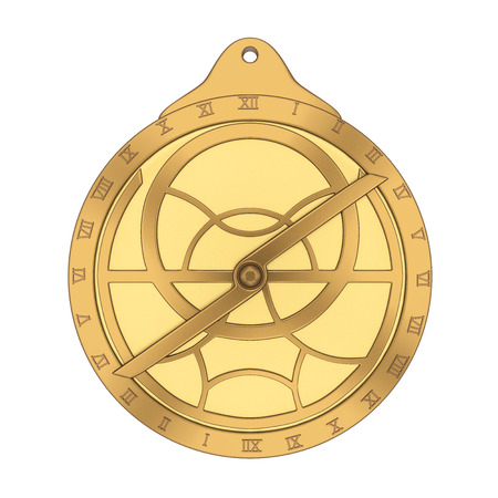 Medieval Astrolabe Isolatedの写真素材