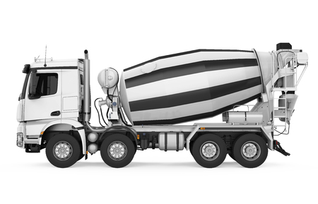Concrete Mixer Truck Isolatedの写真素材