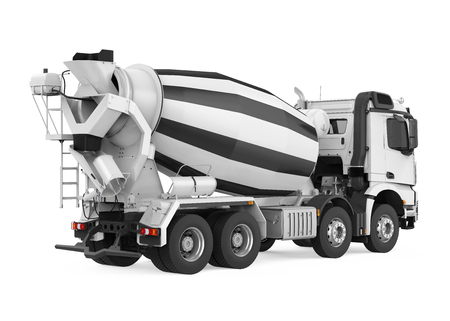 Concrete Mixer Truck Isolatedの写真素材
