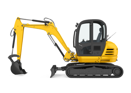 Mini Excavator Isolatedの写真素材