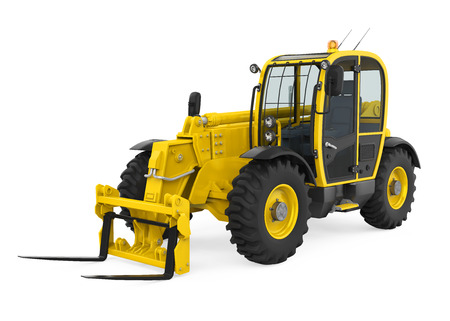 Telescopic Handler Isolatedの写真素材