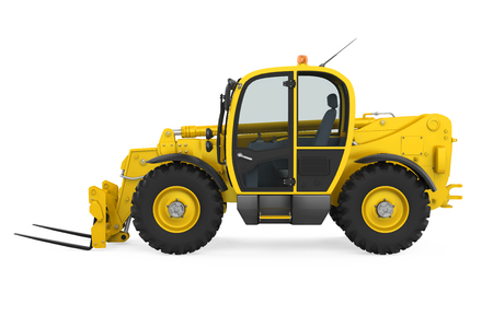Telescopic Handler Isolatedの写真素材