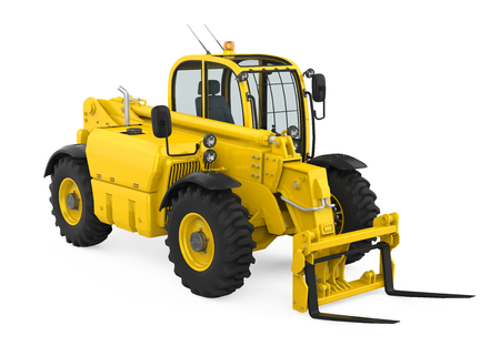 Telescopic Handler Isolatedの写真素材