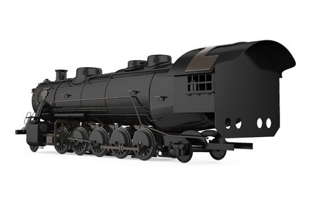 Old Steam Locomotive Isolatedの写真素材