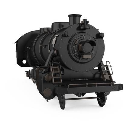Old Steam Locomotive Isolatedの写真素材