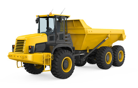 Articulated Dump Truck Isolatedの写真素材