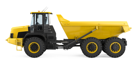 Articulated Dump Truck Isolatedの写真素材