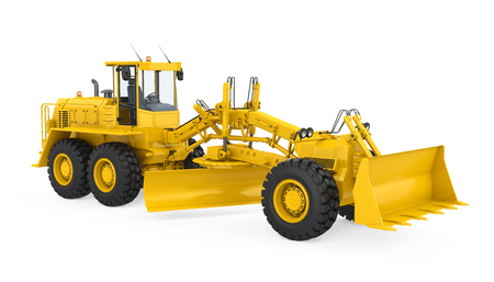 Motor Grader Isolatedの写真素材