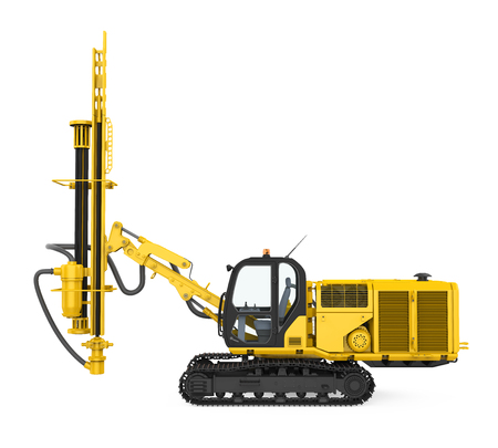 Track Drilling Machine Isolatedの写真素材