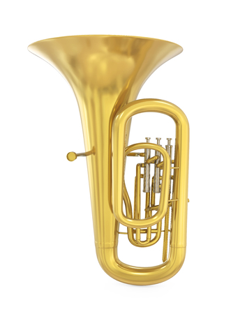 Tuba Musical Instrument Isolatedの写真素材