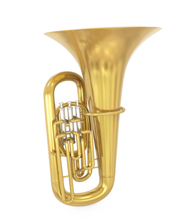 Tuba Musical Instrument Isolatedの写真素材