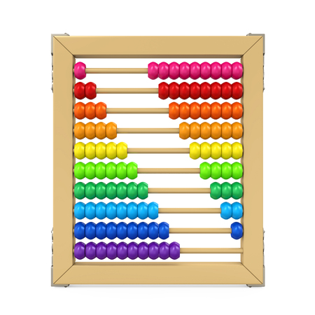 Colorful Abacus Isolatedの写真素材
