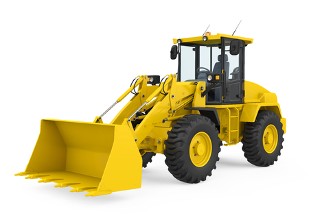 Wheel Loader Bulldozer Isolatedの写真素材