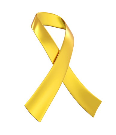 Childhood Cancer Awareness Ribbon Isolatedの写真素材
