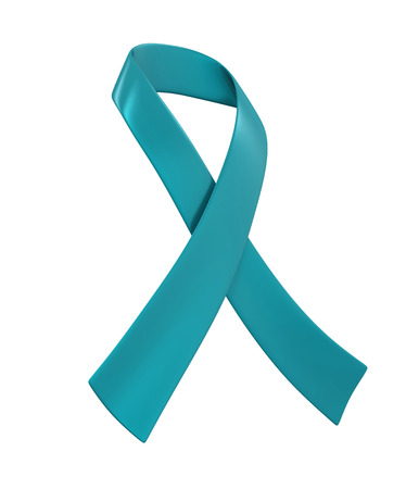 Teal Ribbon Ovarian Cancer Awarenessの写真素材