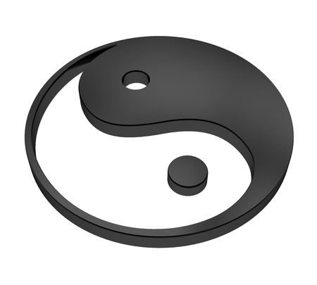 Yin and Yang Symbol Isolatedの写真素材