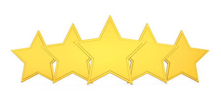 Golden Stars Isolatedの写真素材