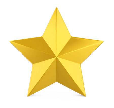 Golden Star Isolatedの写真素材