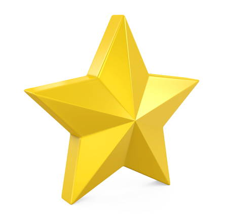 Golden Star Isolatedの写真素材
