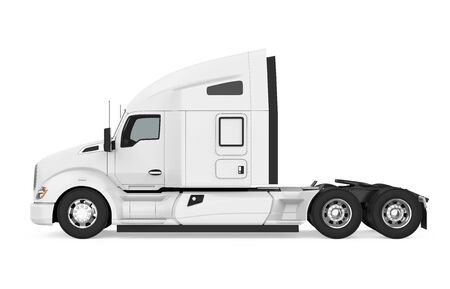Semi-trailer Truck Isolatedの写真素材