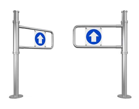 Turnstile Entrance Barrier Isolatedの写真素材