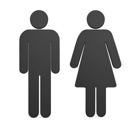 Man and Woman Symbol Sign Isolatedの写真素材