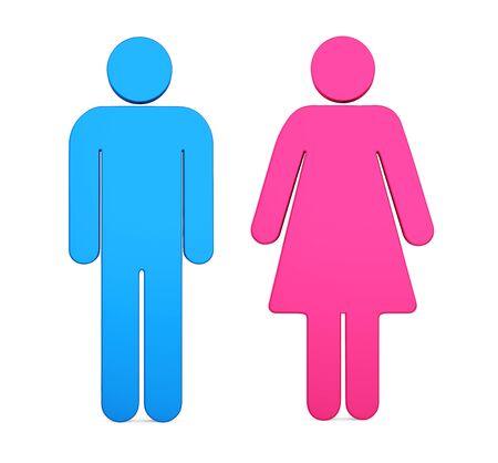 Man and Woman Symbol Sign Isolatedの写真素材
