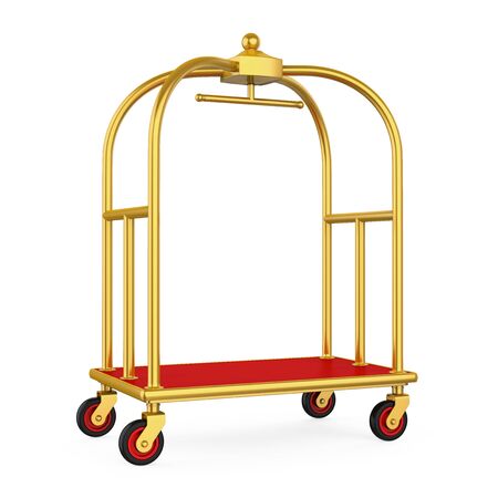 Hotel Luggage Trolley Isolatedの写真素材