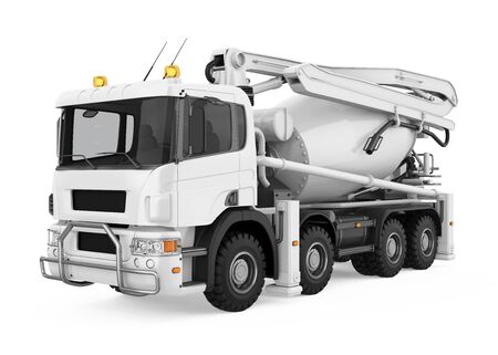 Concrete Mixer Truck Isolatedの写真素材