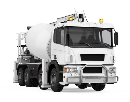 Concrete Mixer Truck Isolatedの写真素材
