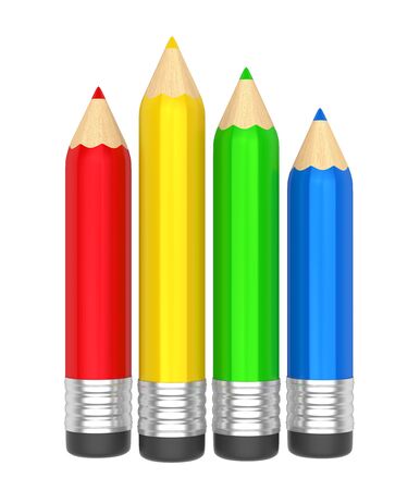 Colorful Pencils Isolatedの写真素材
