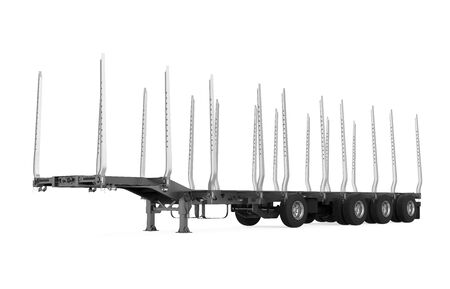 Logging Truck Trailer Isolatedの写真素材