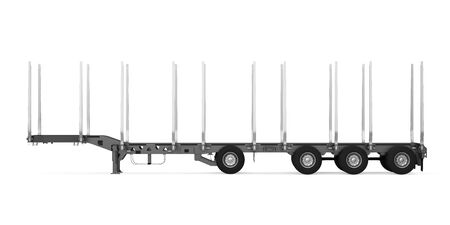 Logging Truck Trailer Isolatedの写真素材