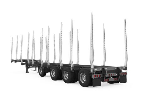 Logging Truck Trailer Isolatedの写真素材