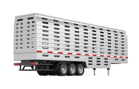 Livestock Trailers Isolatedの写真素材