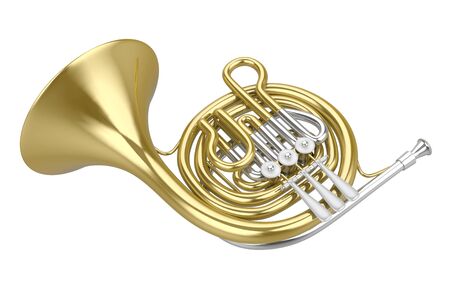 French Horn Isolatedの写真素材