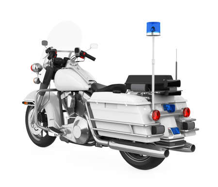 Police Patrol Motorcycle Isolatedの写真素材