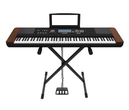Synthesizer Electronic Piano Isolatedの写真素材