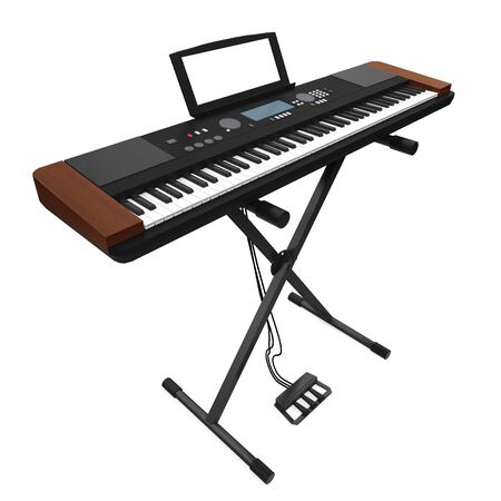 Synthesizer Electronic Piano Isolatedの写真素材