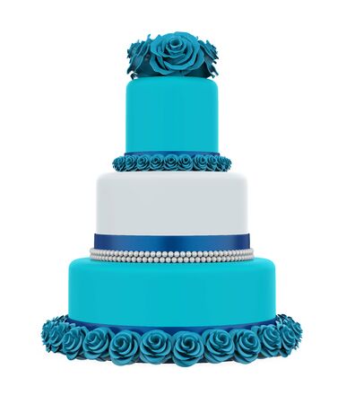 Tiered Cakes Isolatedの写真素材