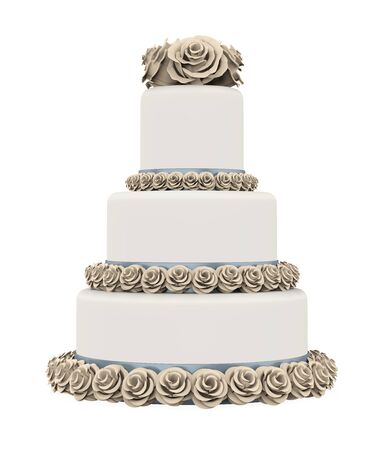 Tiered Cakes Isolatedの写真素材