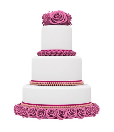 Tiered Cakes Isolatedの写真素材