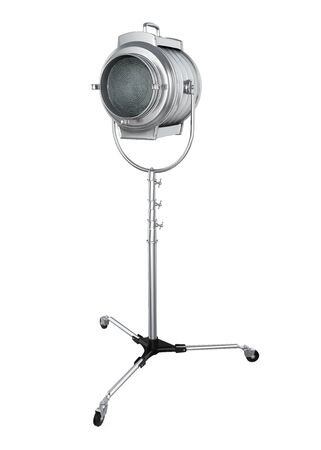Studio Spotlight Floor Lamp Isolatedの写真素材
